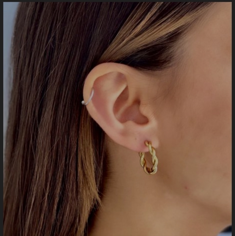 Instagram hit, golden spin womens earring hoops new